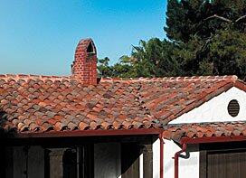 Roof with vintage tile